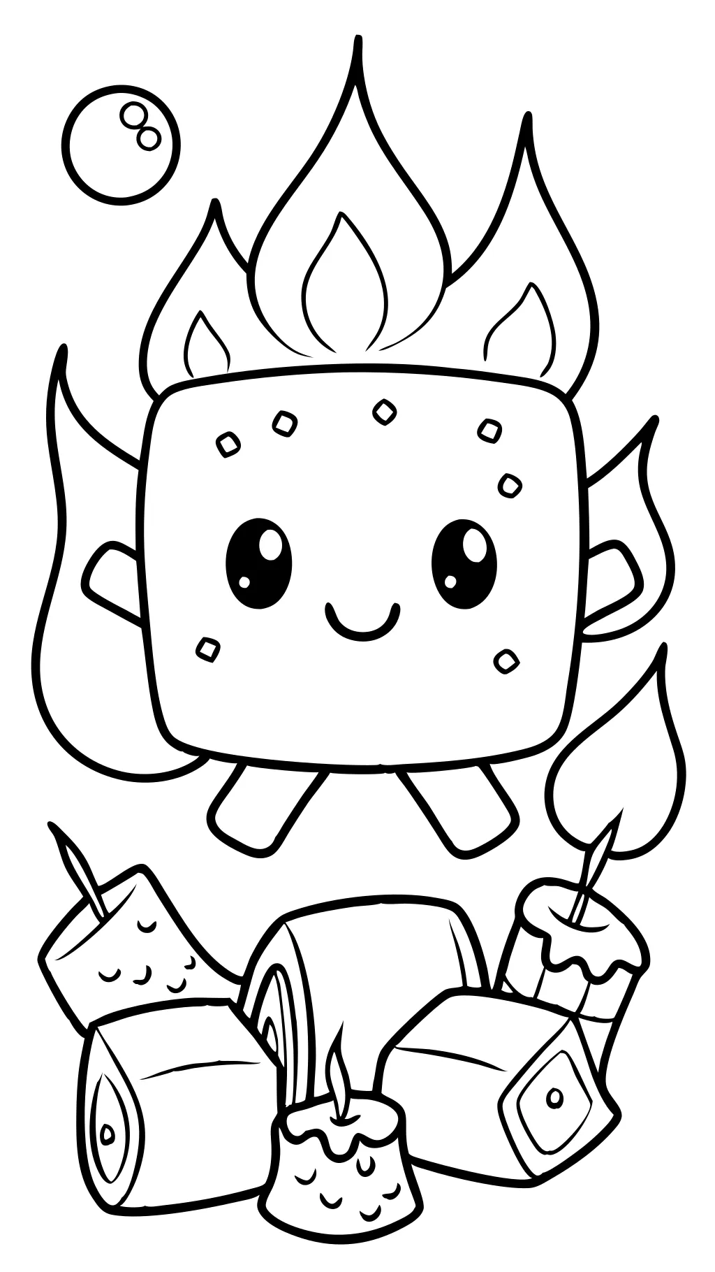 marshmallow coloring pages